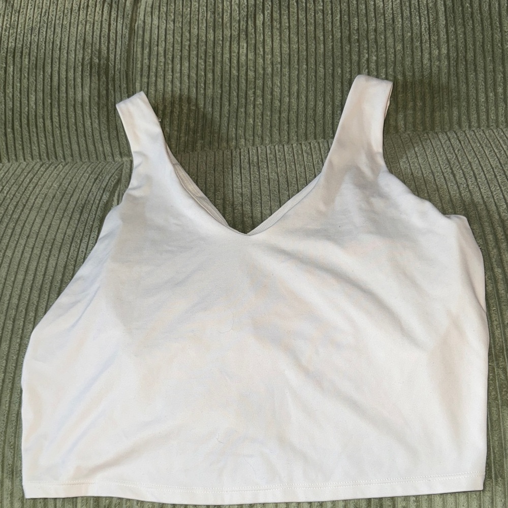 All in Motion White Tank Top